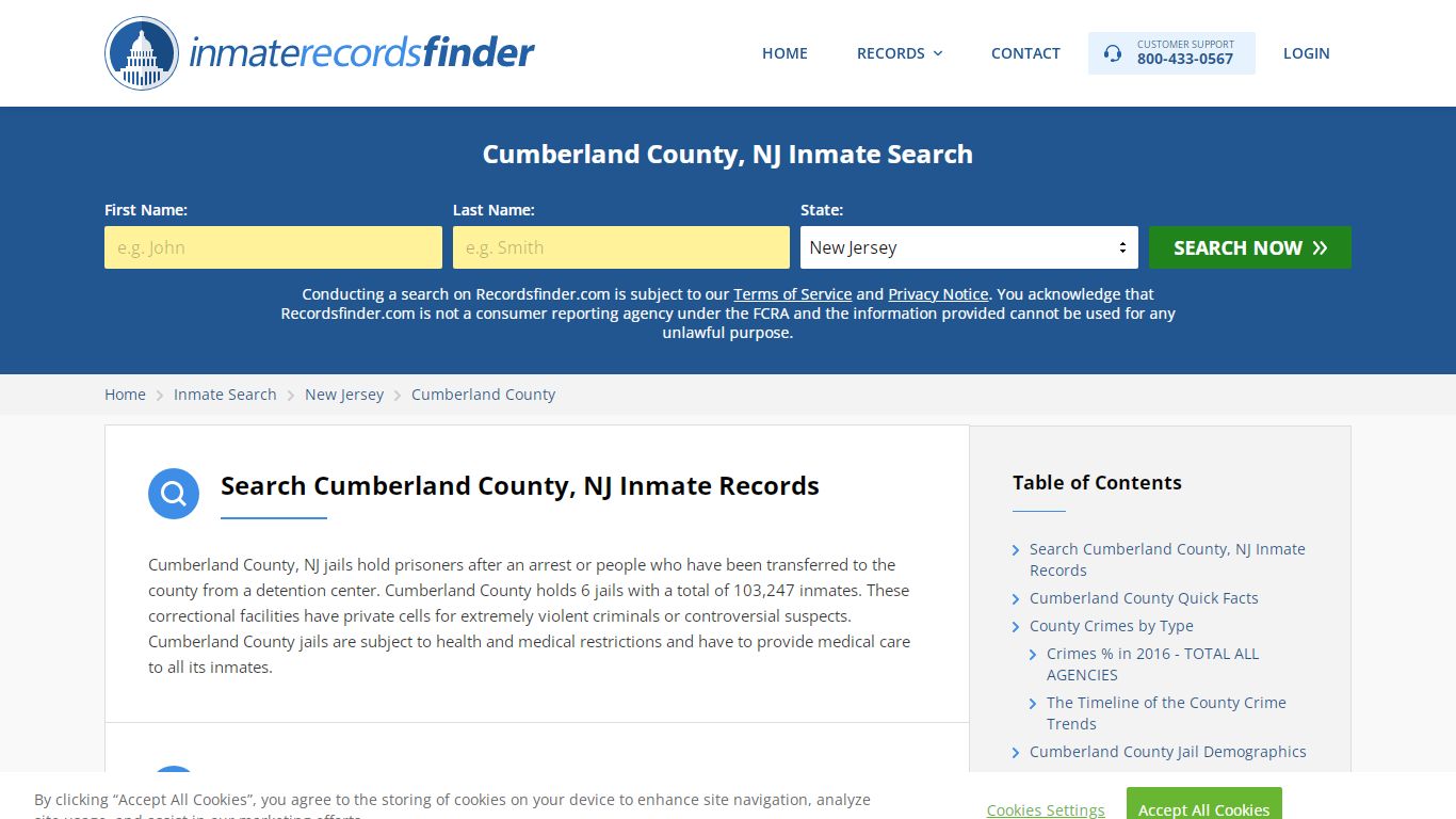 Cumberland County, NJ Inmate Lookup & Jail Records Online